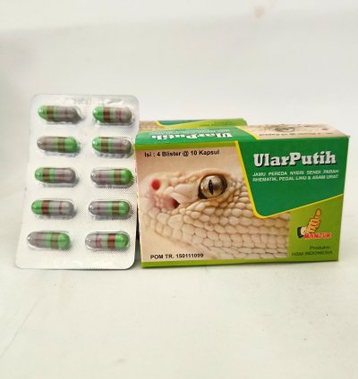 Ular Putih Capsule Herbal Support for Gout Chills and Body Weakness